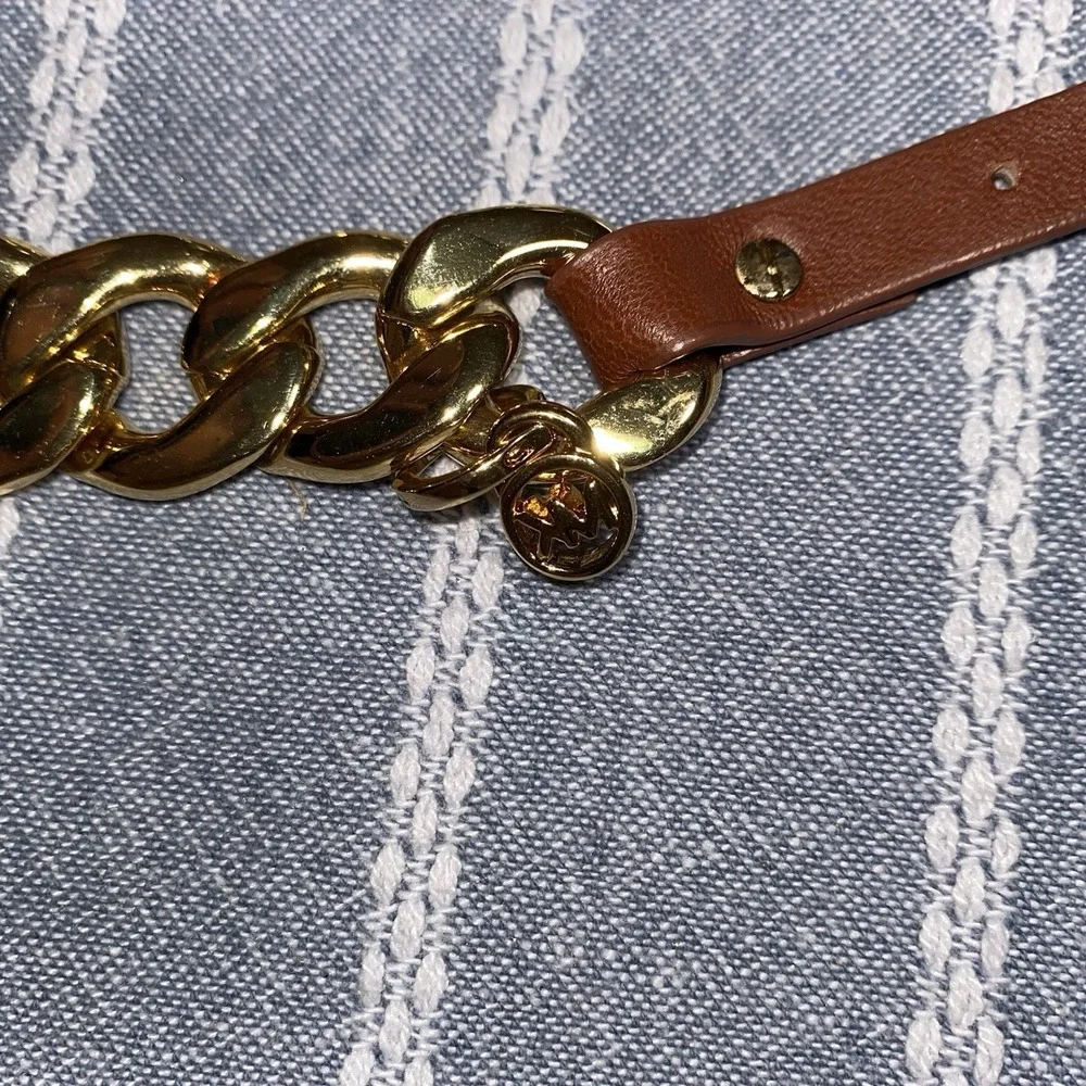 Michael Kors Gold Tone Chain Wrap Bracelet New $145